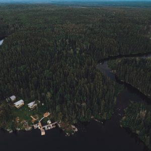 Fishing lake lodge in Saskatchewan, Canada